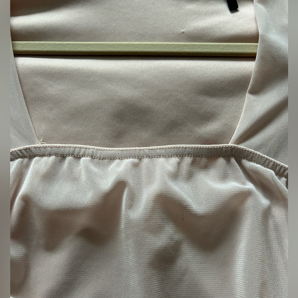 Square Neck Ruched Mesh Bodycon Dress - Picture 4 of 4